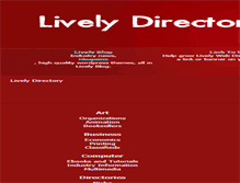 Tablet Screenshot of livelydirectory.com